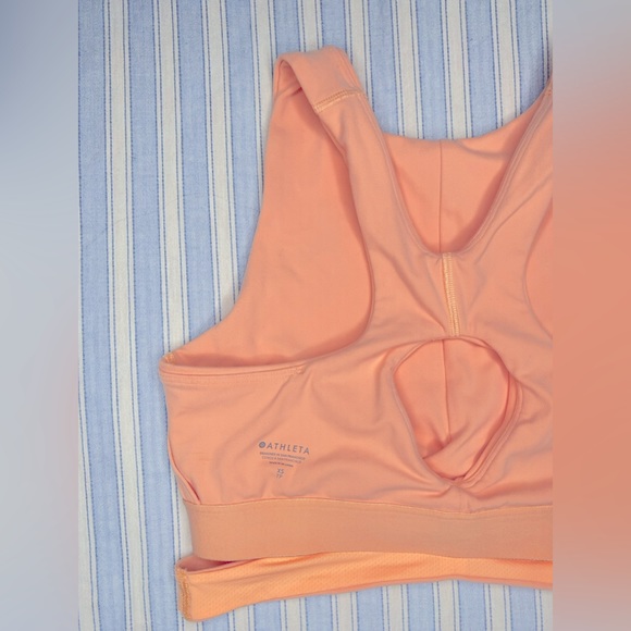 Athleta Orange Crop Top Workout Tank Size XS - Picture 5 of 5